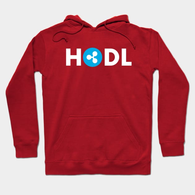 Ripple XRP HODL Crypto To The Moon Hoodie by Ghost Of A Chance 